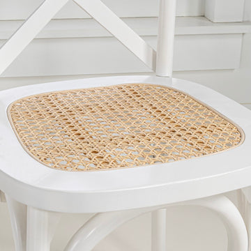 Cassis Traditional X-Back Wood Rattan Dining Chair - JONATHAN Y